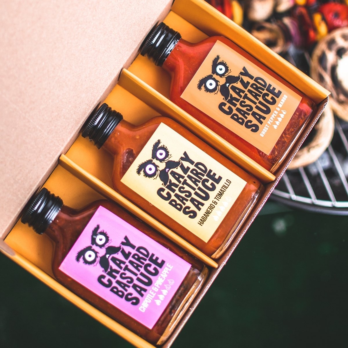 Coffret sauces piquantes Crazy bastard Hot sauce Sauce piment Scoville Hot ones Sauce