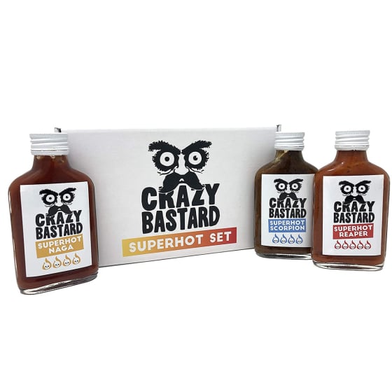 Coffret sauces piquantes - Idée cadeau fête des pères - cadeau papa - Hot ones - Scoville - Crazy bastard