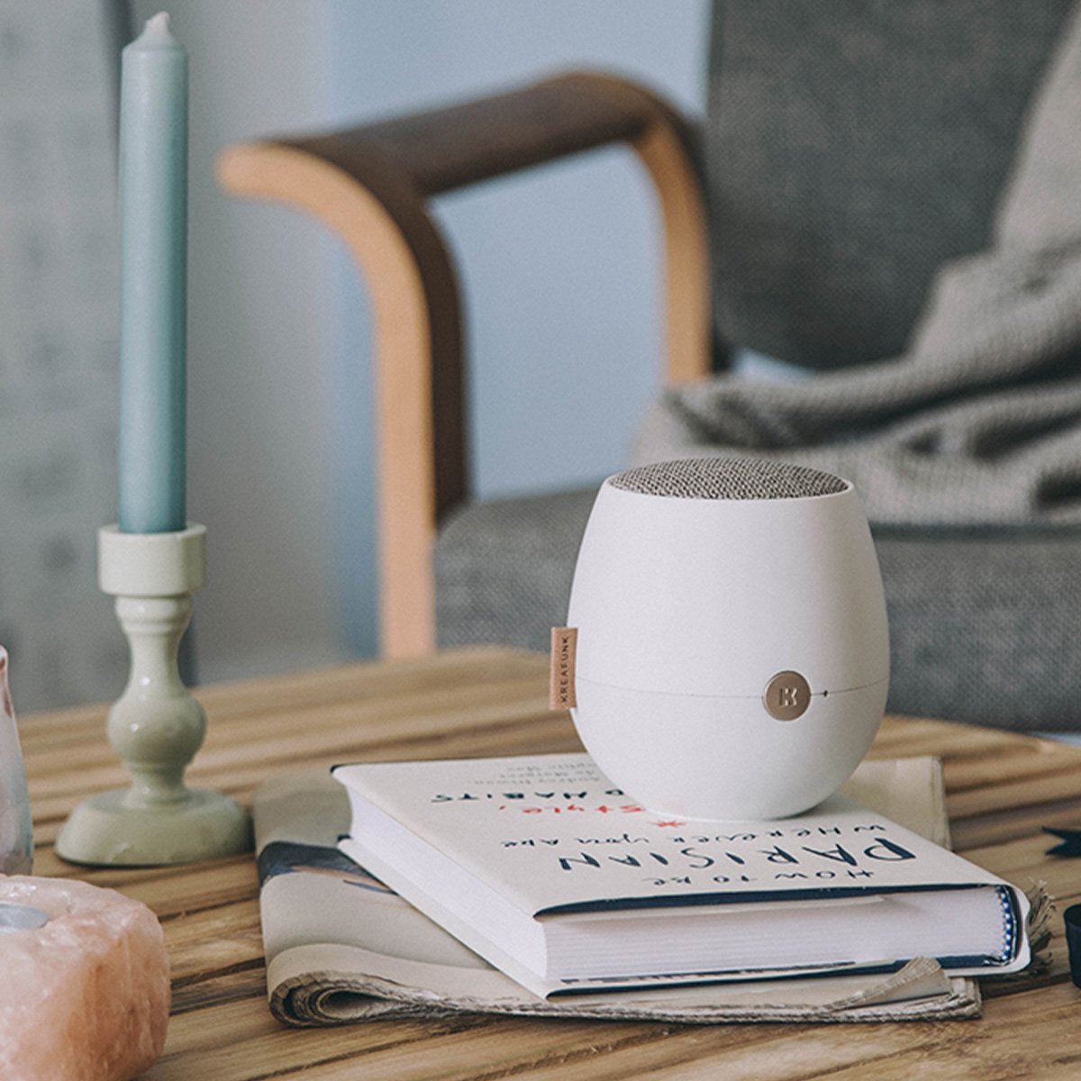 Enceinte waterproof aJAZZ Qi Kreafunk – Bluetooth nomade, 25h d’autonomie, design scandinave résistant à l’eau