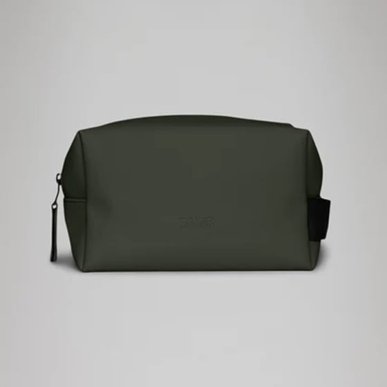 Trousse de toilette Rains – Étanche & compacte, fermeture zippée, tissu PU imperméable – Design danois minimaliste