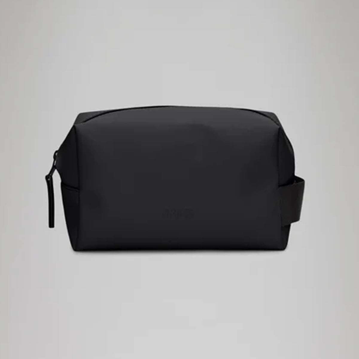 Trousse de toilette etanche noire design minimaliste Rains