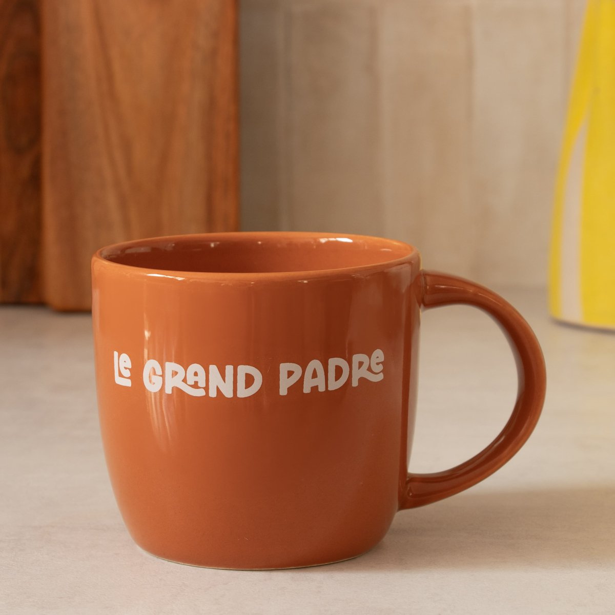 Mug Le Grand Padre Affaire de famille – Faïence moderne, design chaleureux, micro-ondes & lave-vaisselle, fabriqué en Europe