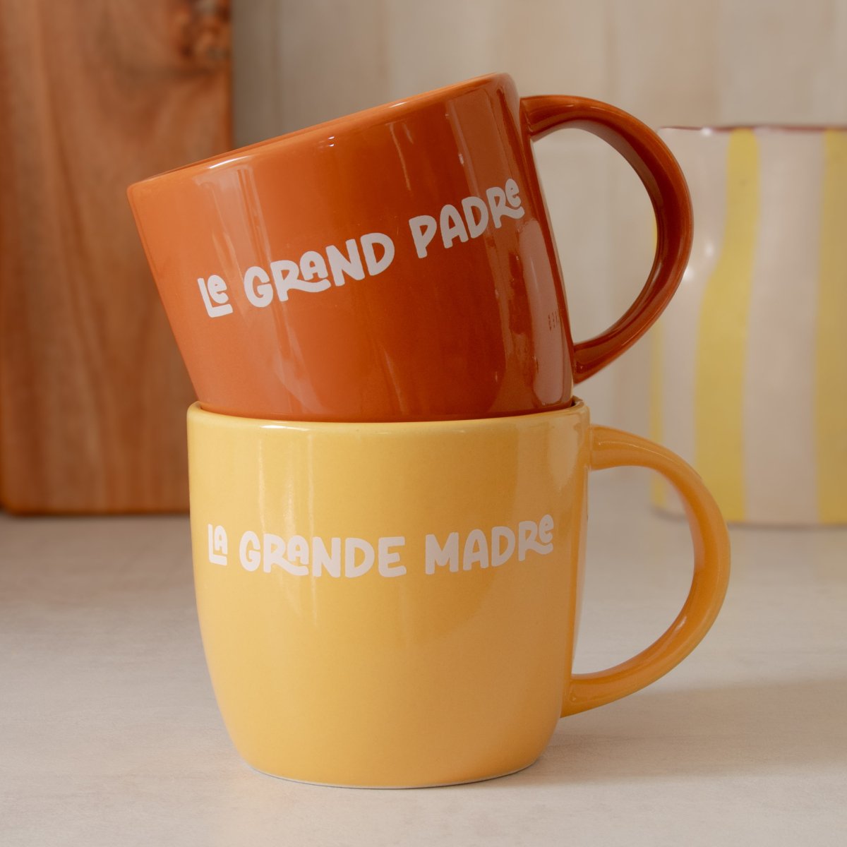 Mug Le Grand Padre Affaire de famille – Faïence moderne, design chaleureux, micro-ondes & lave-vaisselle, fabriqué en Europe