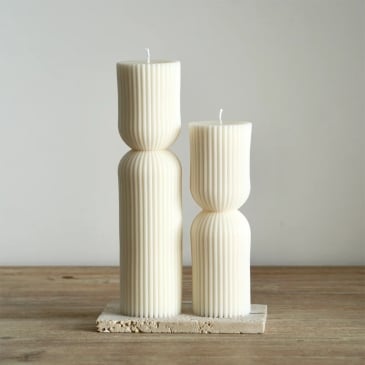 Duo de bougies géométriques en cire végétale Image 30601