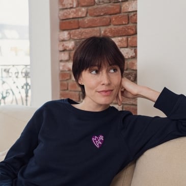 Sweat Mama cœur violet