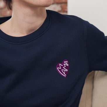 Sweat Mama cœur violet (image 2)