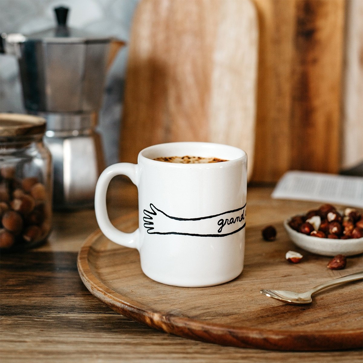 Mugs Love – Okuri, collection de mugs en faïence sérigraphiés avec messages d’amour, 30 cl, design moderne fabriqué en Europe