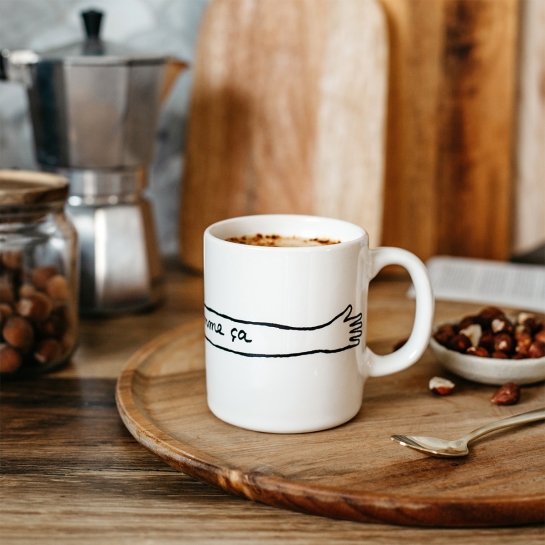 Mugs Love – Okuri, collection de mugs en faïence sérigraphiés avec messages d’amour, 30 cl, design moderne fabriqué en Europe