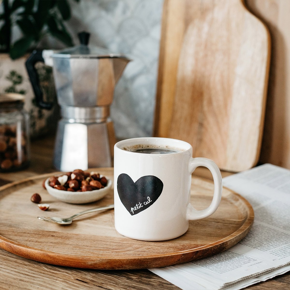 Mugs Love – Okuri, collection de mugs en faïence sérigraphiés avec messages d’amour, 30 cl, design moderne fabriqué en Europe