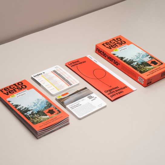 Coffret randonnées Recto Verso Les Others – 100 itinéraires en France, carte & guide pratique, fabriqué en France