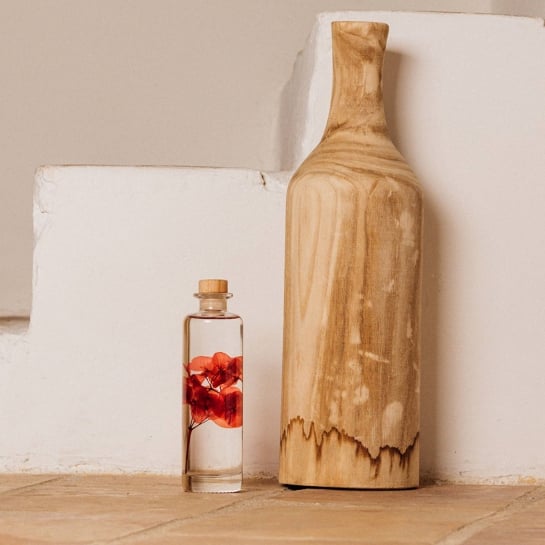 Fleurs immergées en flacon - Apothicaire vintage - Plantes préservées déco - Théophile Berthon - Made in France