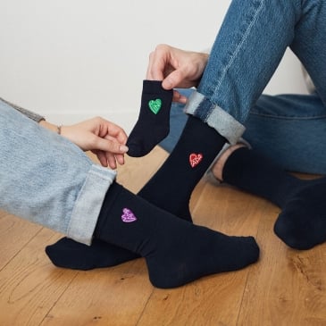 Chaussettes brodées Coeur Mama (image 2)