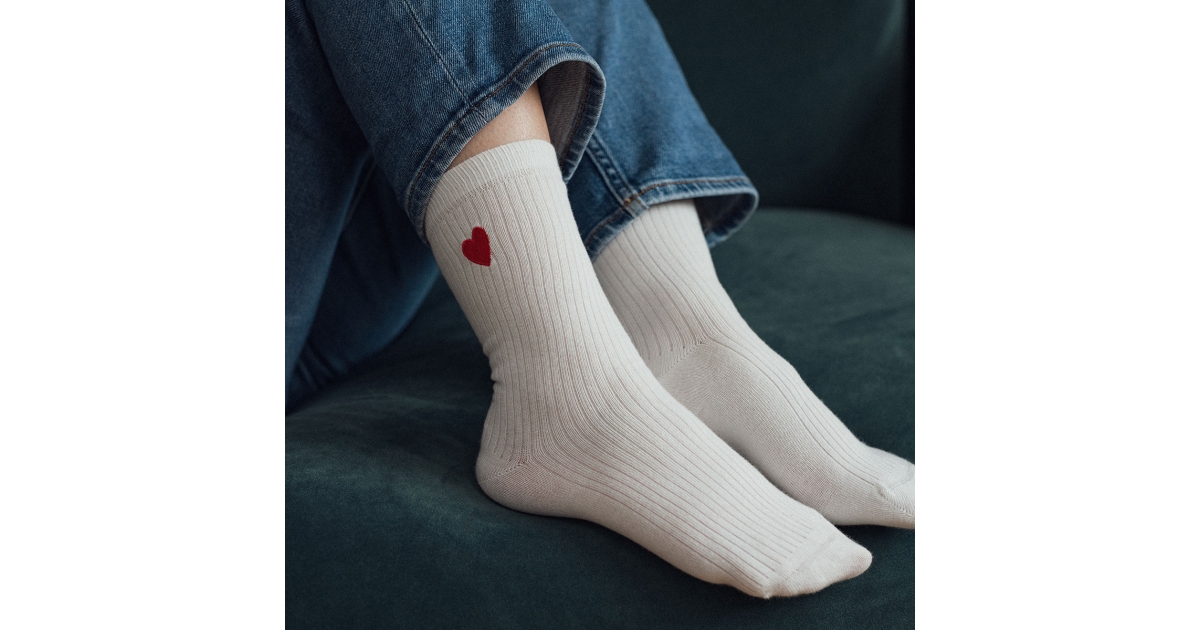 Chaussettes Unisexes Blanches à Motif Cœur - Coton Confortable, Style Décontracté - Cadeau Amusant Pour Hommes/femmes - 9