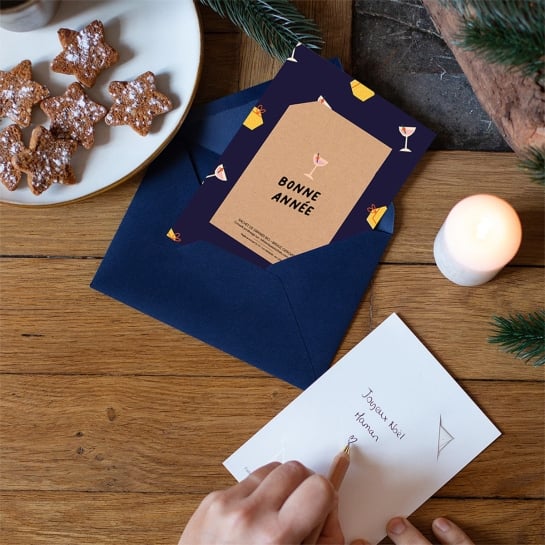 Carte de voeux à planter 'Bonne année' La fabrique à sachets – Carte festive avec sachet de graines à planter, cadeau original e