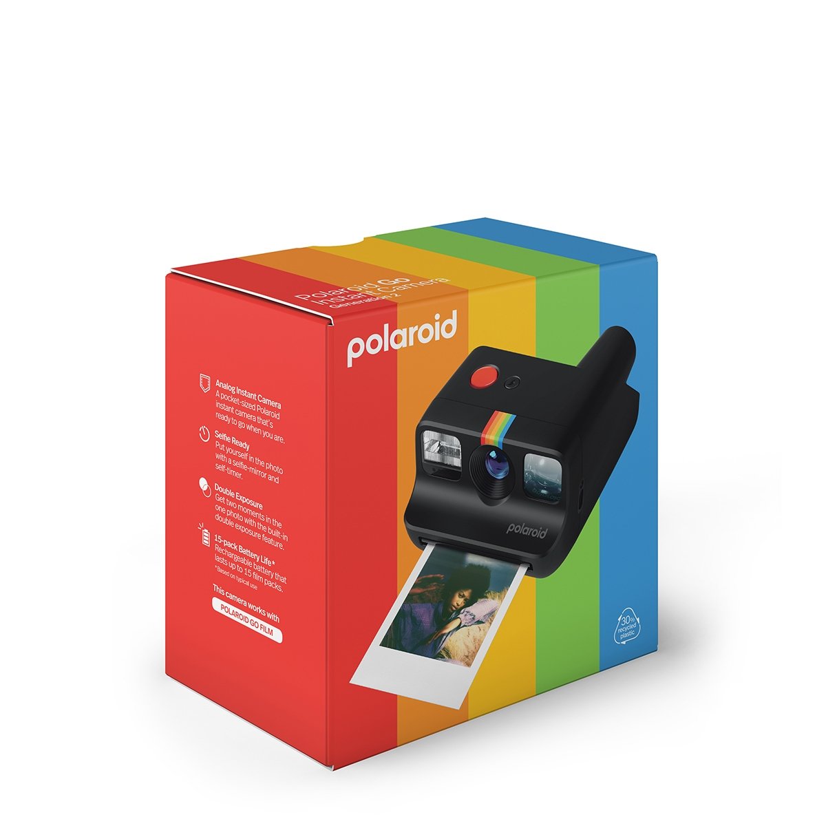 Appareil photo Polaroid Go Gen2 – Polaroid, caméra de poche vintage avec double exposition, retardateur et USB-C, 30% recyclé