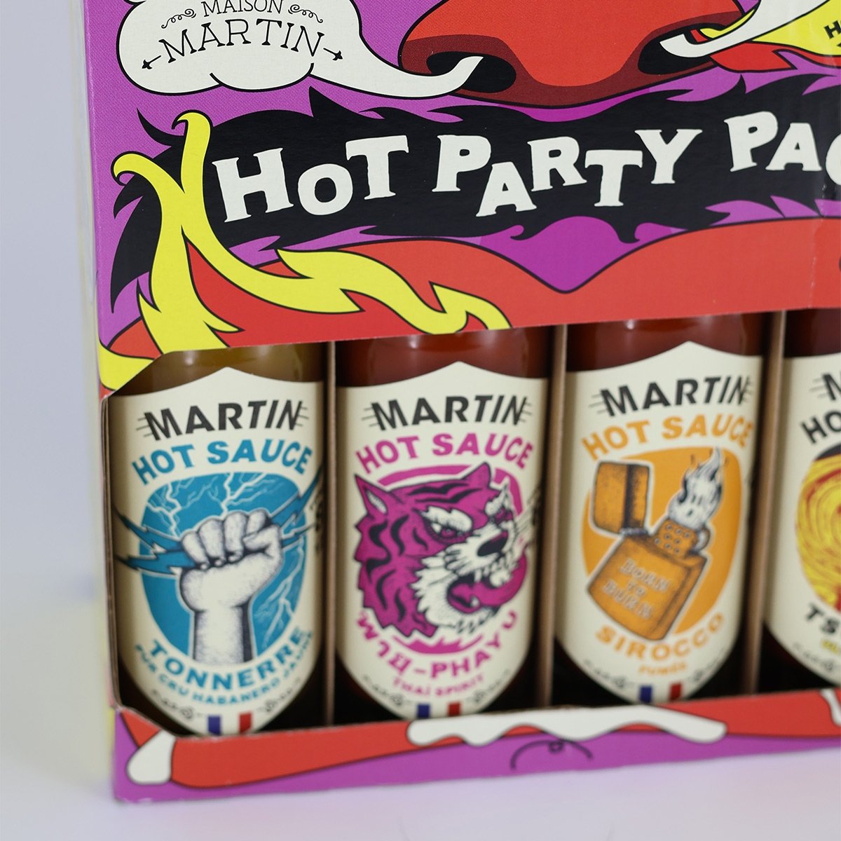 Coffret 8 sauces piquantes - Sauce Martin Maison - Hot sauce - Sauce piment Scoville - Hot ones - Crazy bastard - Fabriqué en Fr