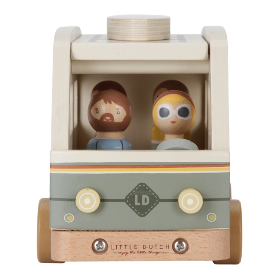 Camping-Car en Bois Little Dutch - Jouet Vintage | Mini Figurines & Accessoires - Jeu d’Imagination