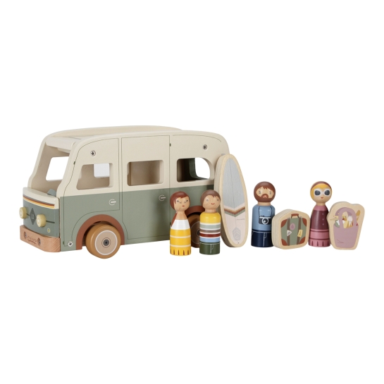 Camping-Car en Bois Little Dutch - Jouet Vintage | Mini Figurines & Accessoires - Jeu d’Imagination