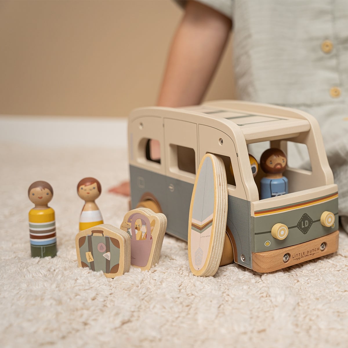 Camping-Car en Bois Little Dutch - Jouet Vintage Mini Figurines & Accessoires - Jeu d’Imagination - Bois (Little Dutch) - Image 2