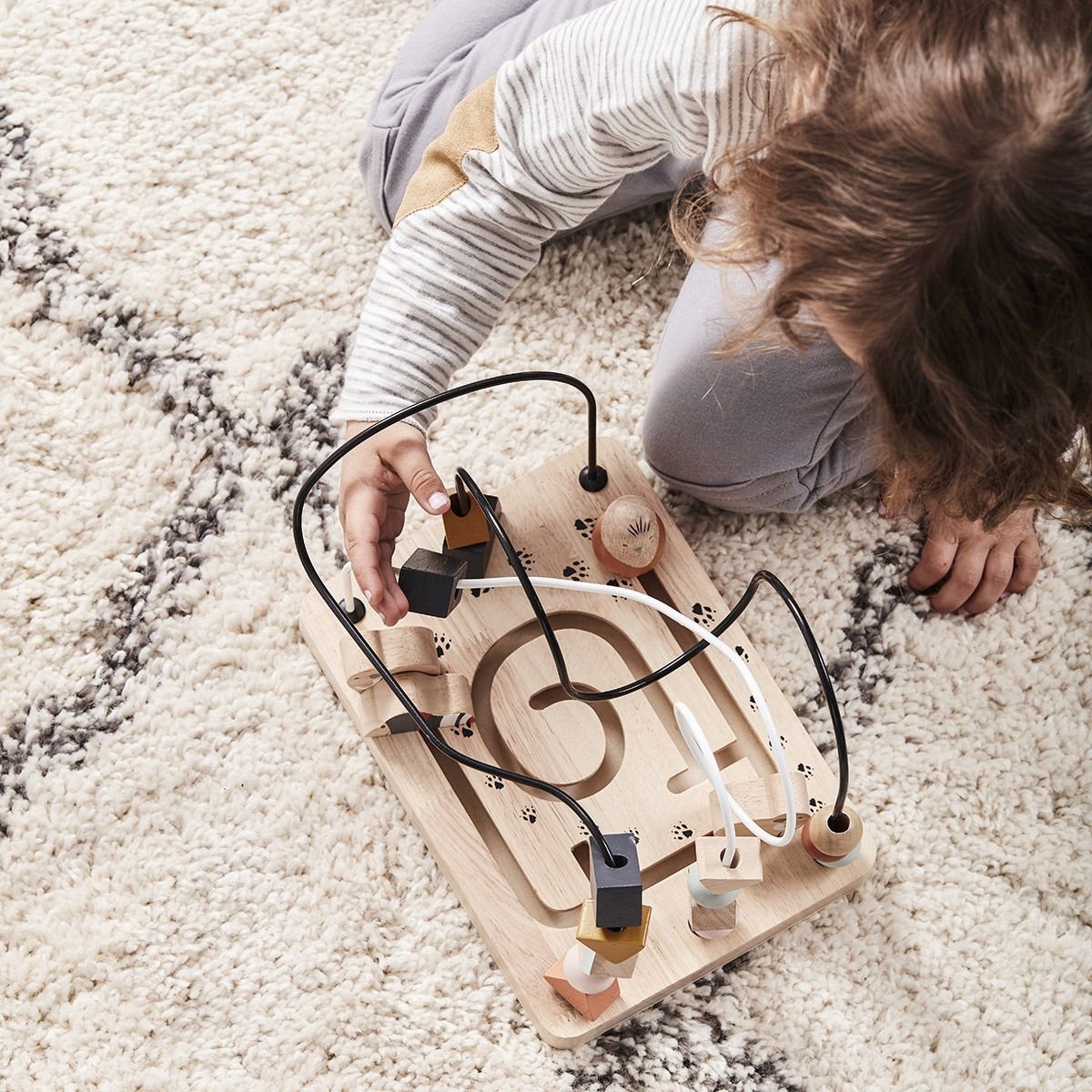 Labyrinthe en bois Kids Concept - Motricité fine & coordination - 18 éléments colorés - Bois (Kids Concept) - Image 3