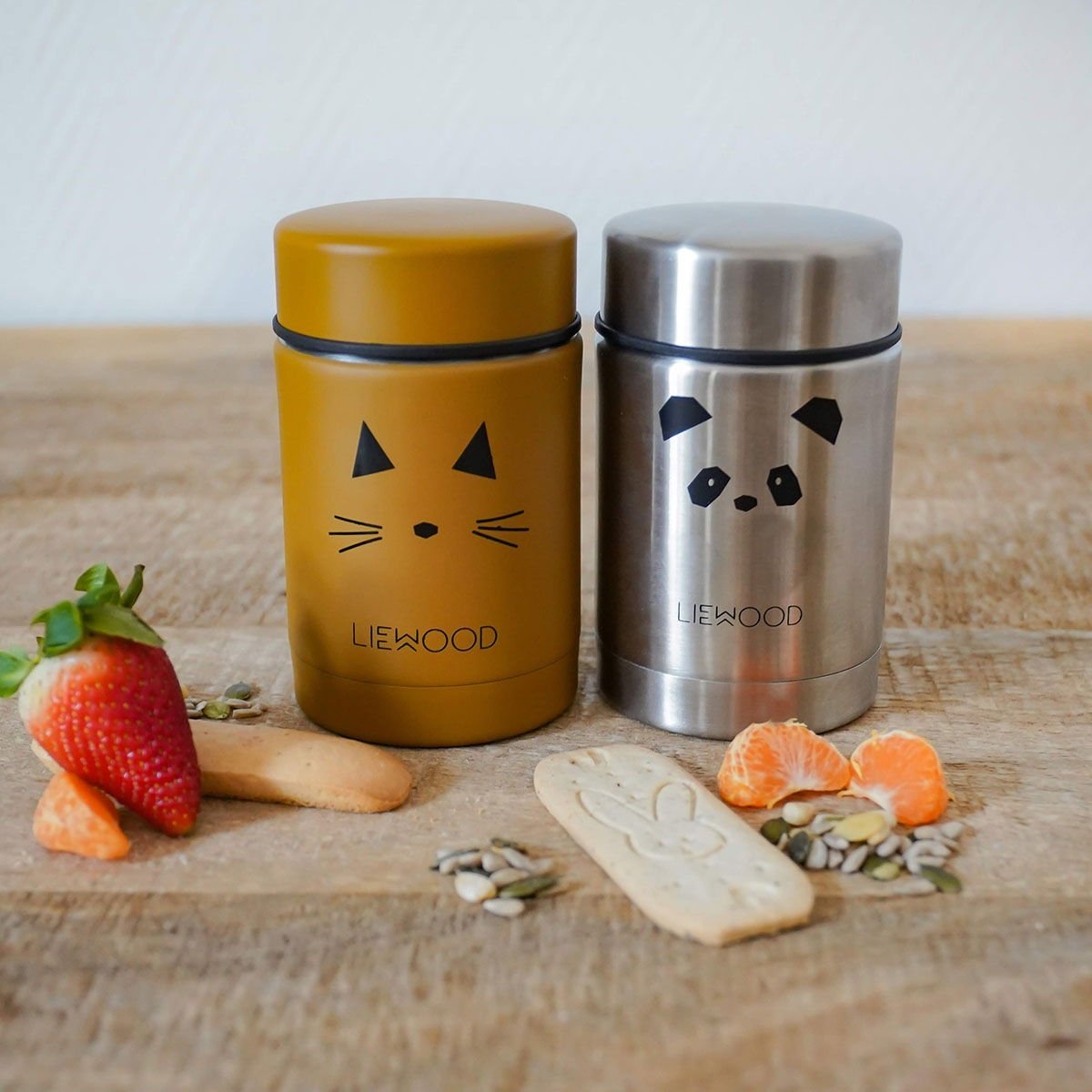 Boîte à Goûter Animaux Liewood – Boîte Isotherme en Acier Inox à Double Paroi, Design Ludique et Éco-Responsable