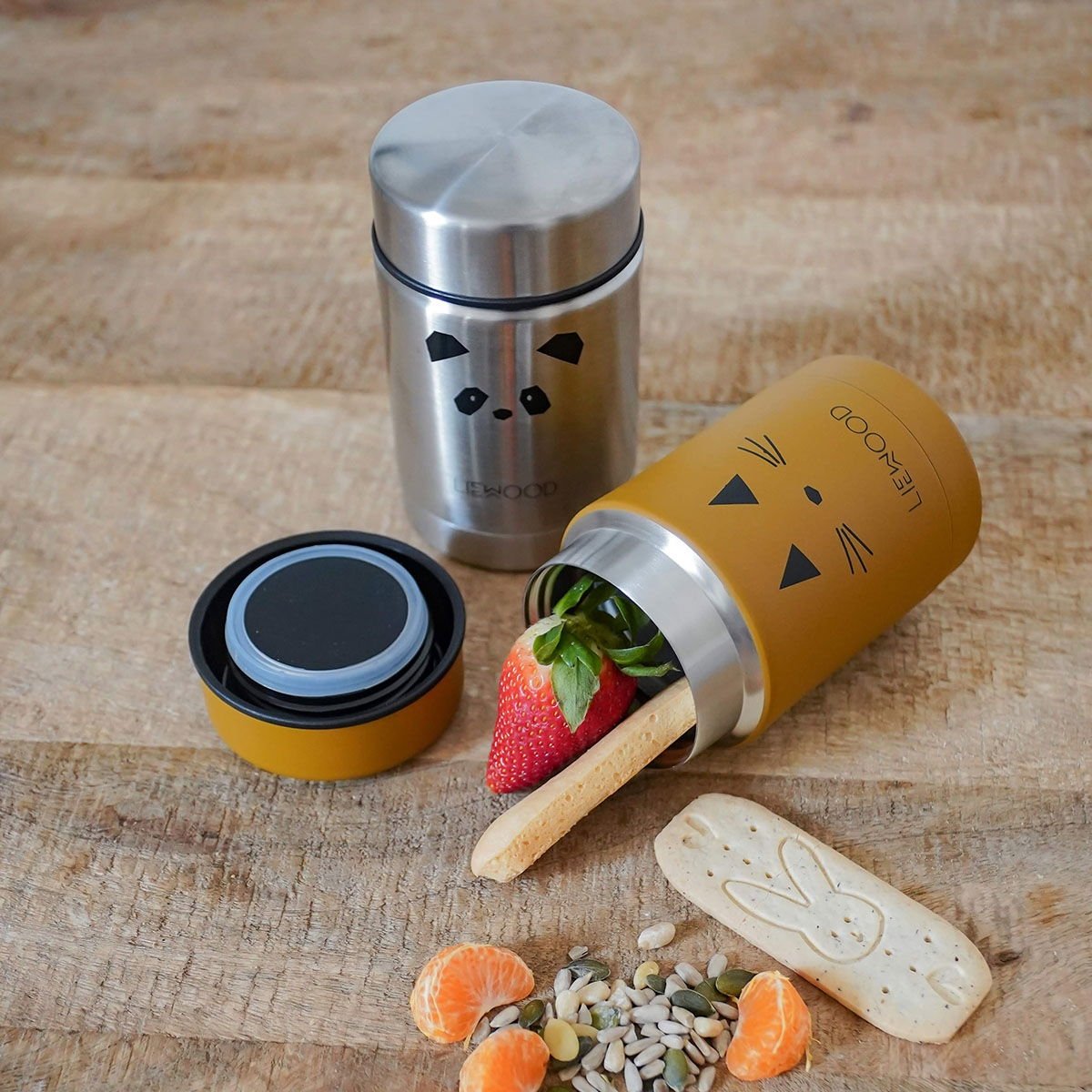 Boîte à Goûter Animaux Liewood – Boîte Isotherme en Acier Inox à Double Paroi, Design Ludique et Éco-Responsable