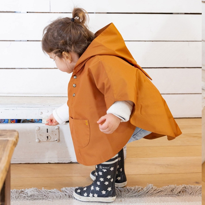 Poncho Imperméable Léger Pour Enfant - Cape De Pluie Avec Capuche Pour Activités Extérieures