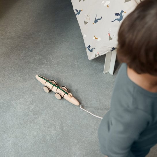 Animaux à tirer Liewood - Jouet en bois FSC à promener - Design ludique & robuste