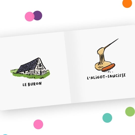 Imagier villes & régions Tata Clairette - Illustrations faites main - Éveil et découverte locale