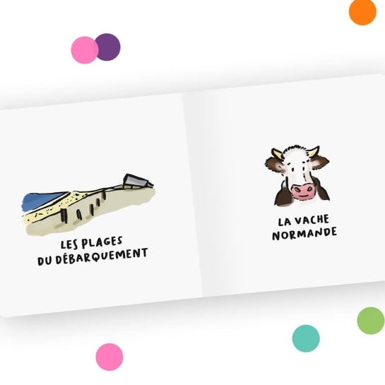 Imagier villes & régions Tata Clairette - Illustrations faites main - Éveil et découverte locale