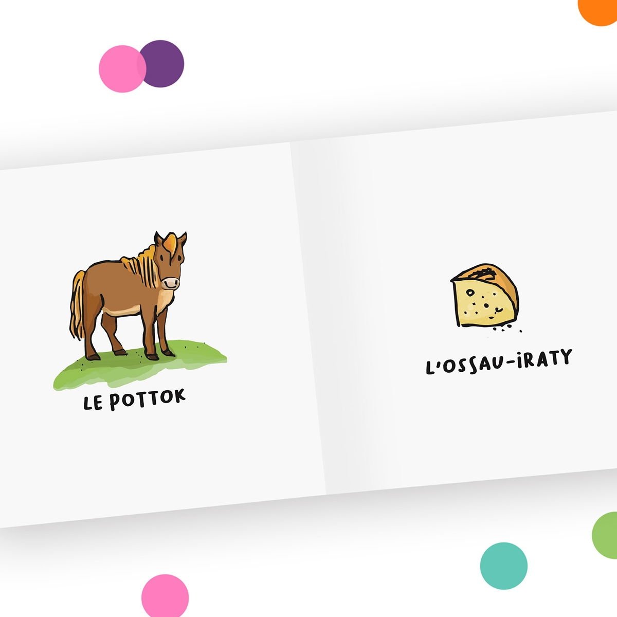 Imagier villes & régions Tata Clairette - Illustrations faites main - Éveil et découverte locale