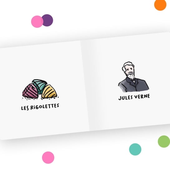 Imagier villes & régions Tata Clairette - Illustrations faites main - Éveil et découverte locale