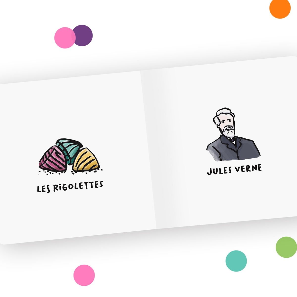 Imagier villes & régions Tata Clairette - Illustrations faites main - Éveil et découverte locale