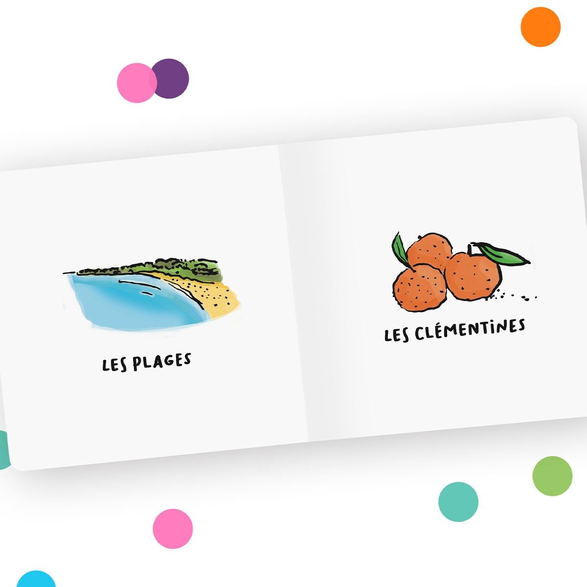 Imagier villes & régions Tata Clairette - Illustrations faites main - Éveil et découverte locale