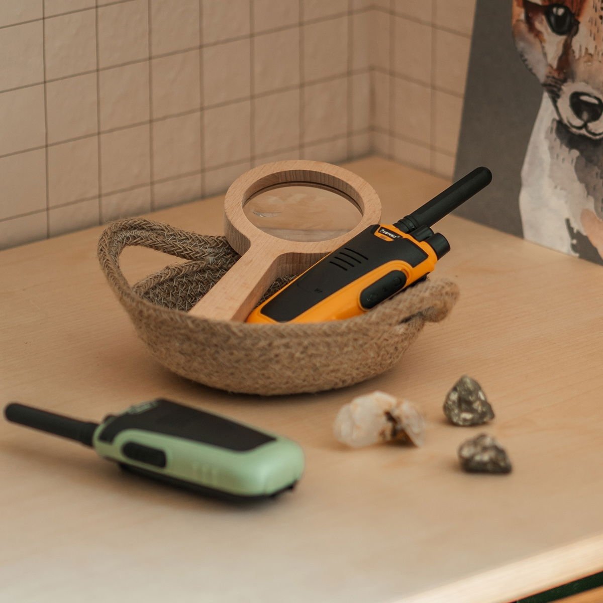 Talkie-Walkie Enfant Kidywolf - Communication Longue Portée 6 km | Jouet Espion Rechargeable USB-C