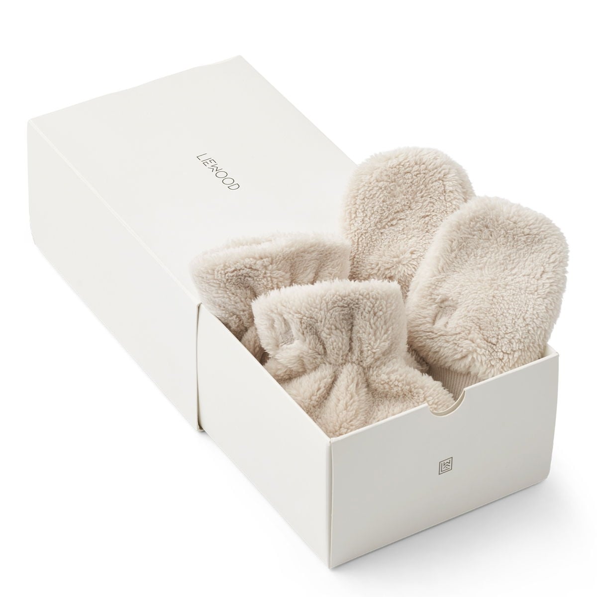 Coffret naissance moufles & chaussons Liewood - 100% coton ultra doux - Cadeau bébé cocooning - 9 mois - Beige - 9 mois - Beige (Liewood) - Image 2