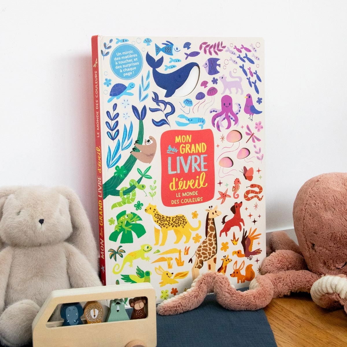 Grand Livre d'Éveil Sensoriel - Tapis d’Éveil Bébé | Matières à Toucher & Couleurs - Développement Sensoriel