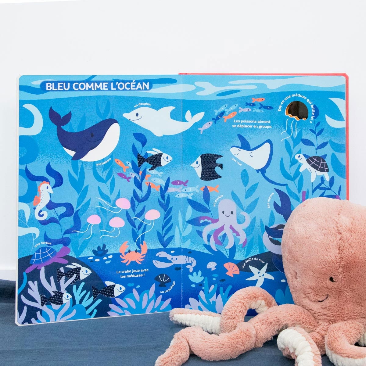 Grand Livre d'Éveil Sensoriel - Tapis d’Éveil Bébé | Matières à Toucher & Couleurs - Développement Sensoriel