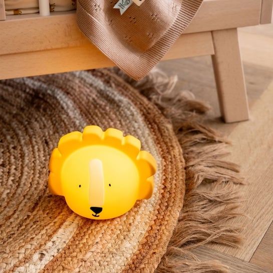 Veilleuse silicone animaux Trixie - Lapin, éléphant, lion ou dino - Lumière douce & rechargeable USB