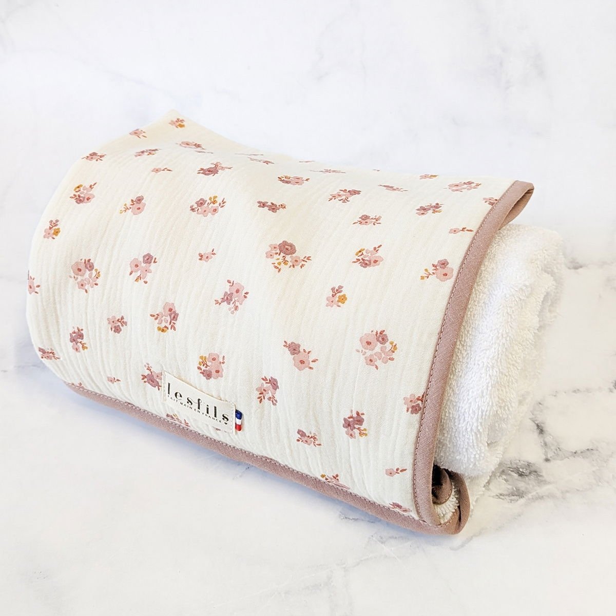 Cape de bain personnalisée Les Fils - Broderie prénom - 100% coton doux - Made in France