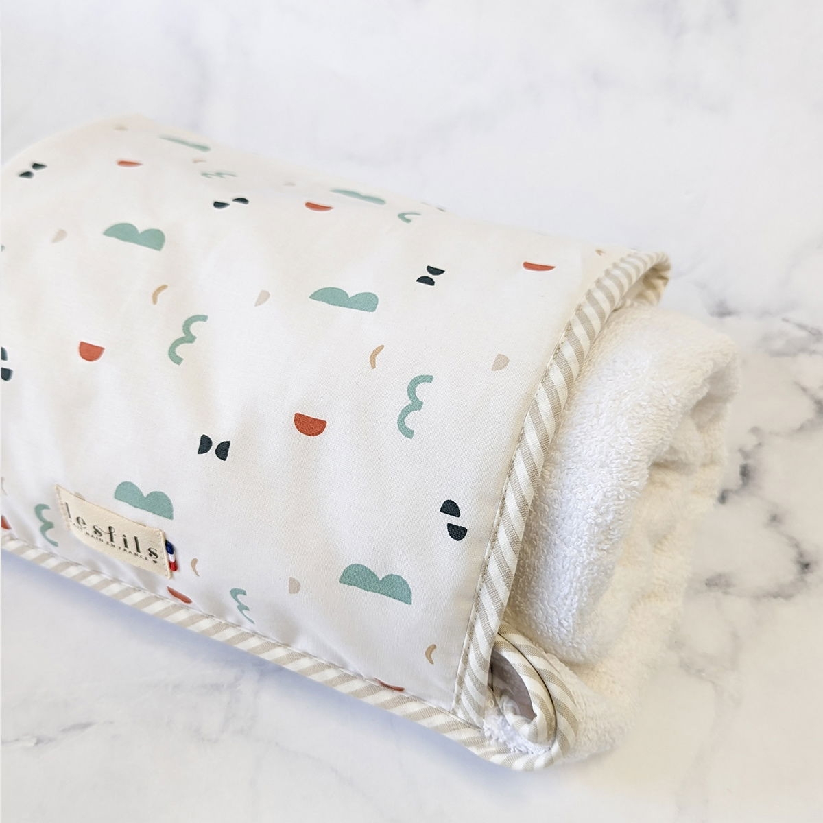 Cape de bain personnalisée Les Fils - Broderie prénom - 100% coton doux - Made in France (Les Fils) - Image 9
