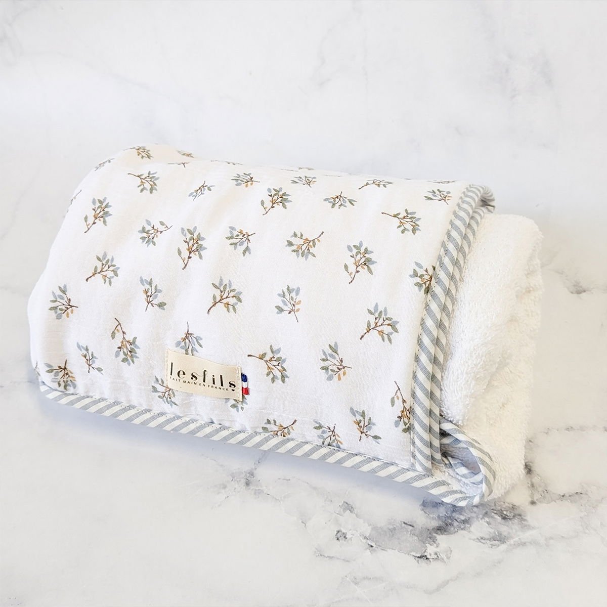 Cape de bain personnalisée Les Fils - Broderie prénom - 100% coton doux - Made in France