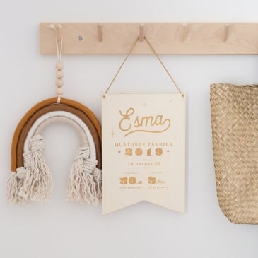 Etendard de naissance personnalisé