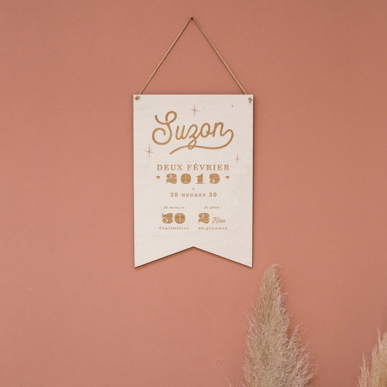 Etendard de naissance personnalisé - Les Raffineurs