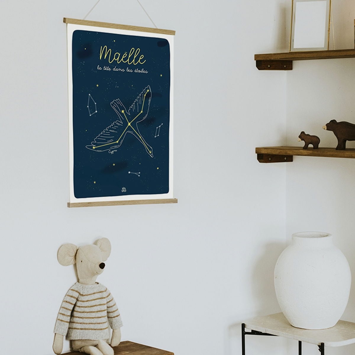 Affiche personnalisée constellations Papier Curieux - Prénom & constellation au choix - Made in France (Papier Curieux) - Image 2