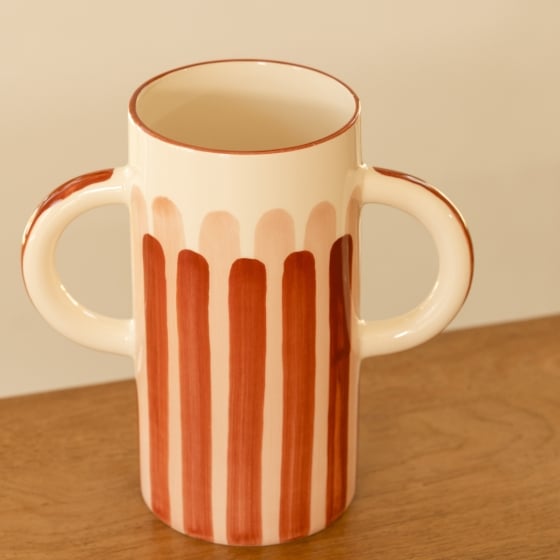 Vase méditerranée en céramique Oustao – Vase artisanal en céramique tourné à la main à Marseille, déco méditerranéenne authentiq