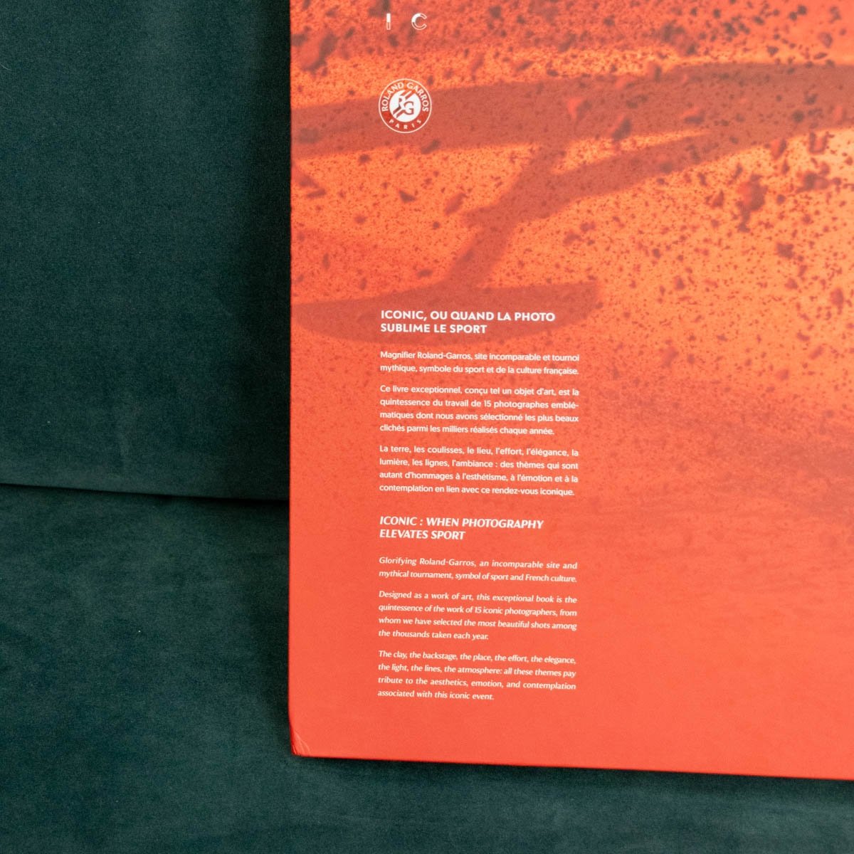 Livre photo Roland Garros Iconic – Images mythiques du tournoi – Édition Amphora