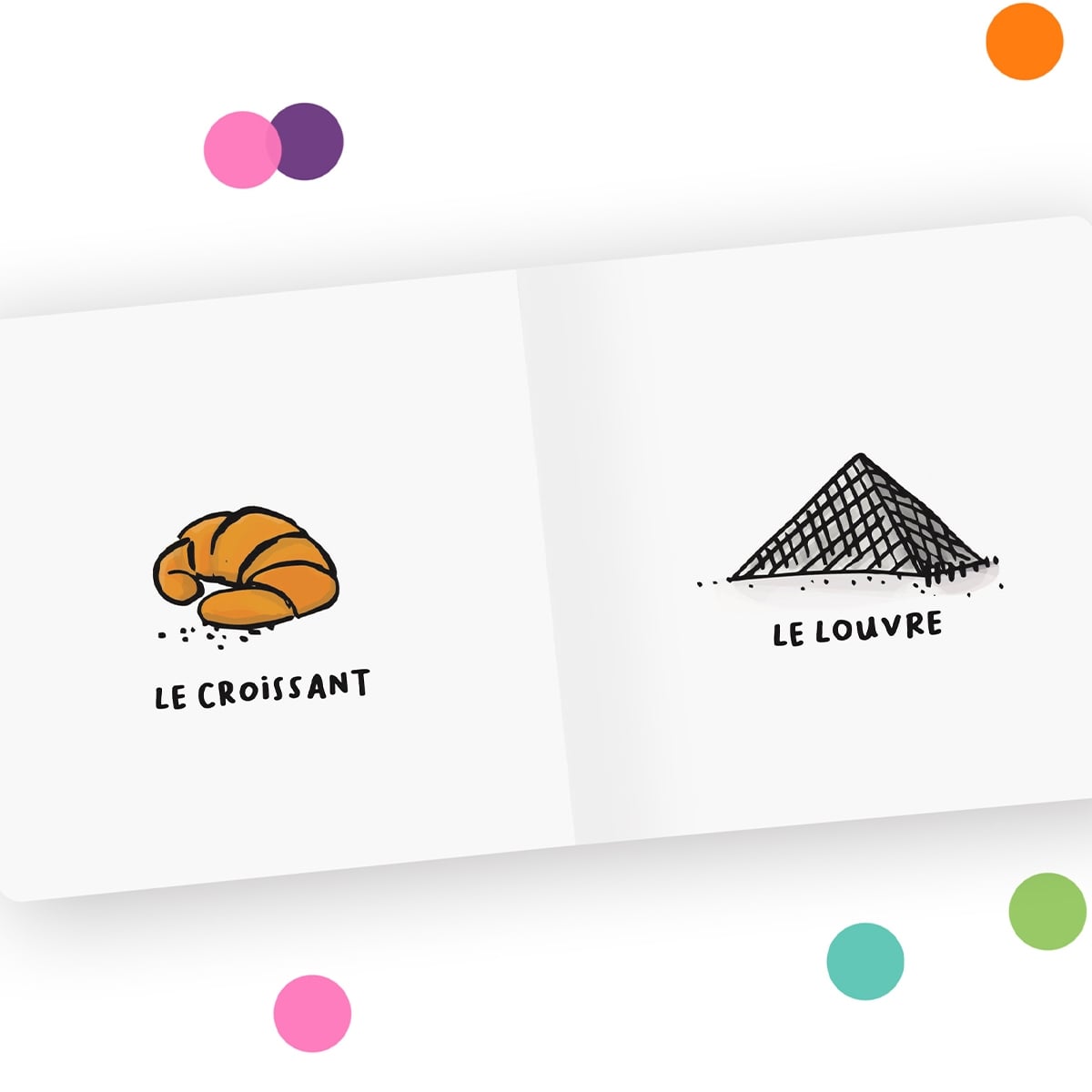 Imagier Paris Tata Clairette - Illustrations faites main - Éveil et découverte locale