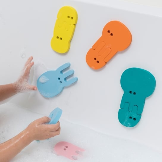 Puzzle de Bain Quut - Jouet éducatif flottant | Mousse Sans BPA - Motricité fine & Association des formes