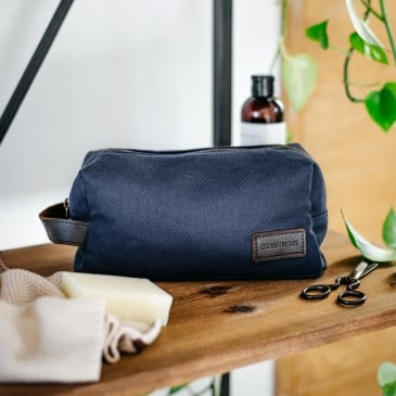 Trousse de toilette en toile et cuir Image 41195